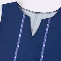 Haljine za žene Ljeto bez rukava plus veličine Ispis dnevno casual vintage boemian v izrez Maxi haljina