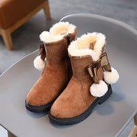Cipele za mališane modne jesen i zimske djevojke čizme za snijeg debele dno ne klizne tople i udobne