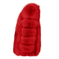 Ženski luksuzni krzneni kaputi zima plus veličina topla mekana plišana fleece sherpa jakna za večernje