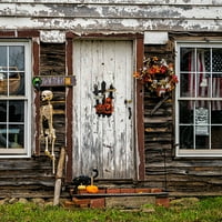 Ukrasi za Noć vještica zatvoreni na naš pogon, na vratima za halloween na vratima na privjesak na vratima