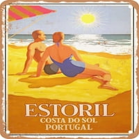 Metalni znak - Estoril Costa do Sol Portugal Vintage ad - Vintage Rusty Look