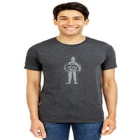 Kralj flastera Muška modernog fit zabave Ležerne majica Štampana grafički grafički drveni ugljen sivi