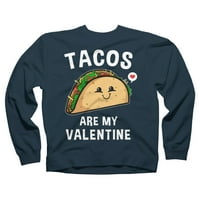 Tacos su moji majica za valentine mornaric plava grafička dukserica za posadu - Dizajn od strane ljudi
