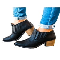 Ženska povoljna peta Povucite gležnjače Boots Blokiranje srednje pete Bootie Comfort zimske cipele Radite