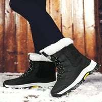 Ženske prozračne čizme za snijeg Plišani oblozi Srednji teletski rad za pokretanje Povucite crnu 8