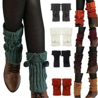 Lady za odrasle noge gomila čarapa jesen i zima drži toplu vunu čarapu za pletenje za noge tietoc