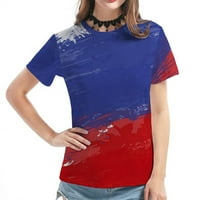 Košulje za žene 4. jula Dan nezavisnosti Casual America Zastava zastava O vrat kratkih rukava majica