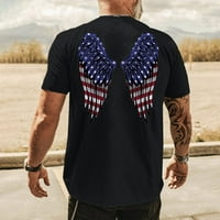 MENS Dnevne majice za nezavisnost, muške američke zastave Grafičke majice kratkih rukava američka patriotska