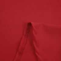Opremljene majice za žene Crvene žene Moda plus veličine Šifon V-izrez čipke patchwork rukava za rušenje