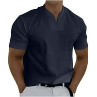 Huk ribolovne košulje za muškarce Ležerne prilike, pune čvrste sa džepovima Sportska kratka rukava V-izrez