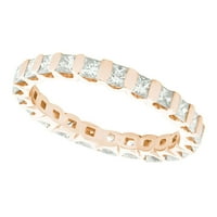 Prirodno 1,50ct princezonski rez dijamantski bar set Ženska godišnjica vjenčana vječna vječna prstena