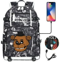 Backpack Bzdaisy s USB punjenjem i prijenosnim pretinkom - pet noći u Freddy's Theme Unise za djecu