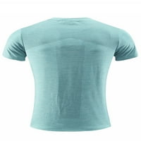 Muškarci kratkih rukava na vrhu kratkih rukava sportska bluza s kratkim rukavima Solidna boja Atletic Yoga Tee majica