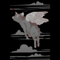 Leteći svinjski mens crni grafički grafički tenk - Dizajn od strane ljudi s