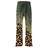 UsMixi na prodaju za žene Ženske omalovažavaju široke noge Palazzo hlače Vintage Leopard Ispiši kotači