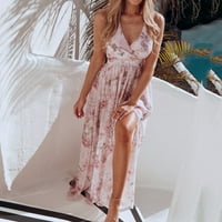 Knqrhpse ženske haljine Ljetne haljine Ženska ljuljaška haljina i plaža V-izrez Bohemian ljetni banket