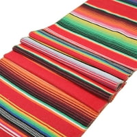 84 108 Meksički serape trkači za trkače pamuk pamuk Serape pokrivač Fiesta za zabavu za svadbe Fiesta