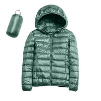 Manxivoo Jakne za žene Žene Topla vodootporna lagana jakna s kapuljačom Vjetrootporna zima tanka kratka