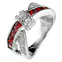 Kvarcni prsten Multicolor Zircon ornament prsten za vjenčanje ženske dame ručno ornament zabava Prsten