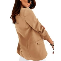 YOBECHO ženska cariganska jakna s dugim rukavima Blazer