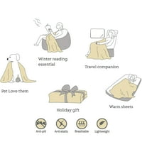 Pokrivač božićnih vileskih deke i bacači bacaju putni pokrivač za krevet, kauč, kauč, kampiranje i putovanja