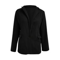 Ženski kaput modna bluza isključite COLLAR čvrstu top bluzu dugih rukava tanka odjeća na vrhu crkvene