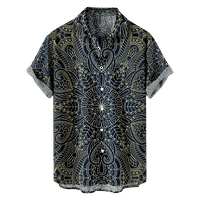 Paisley muške ljetne košulje modne i jedinstvene top havajski vrh za putovanja i izlaske