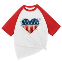 CLLIOS 4. srpnja Košulje za muškarce Patriotska američka zastava Print Tes Tees Slim-Fit Crewneck TOP