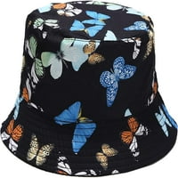 Cocopeants Ženski kašika Hat Ljetni reverzibilni ribar za muškarce Leptiri Ispiši pakiranje kante za