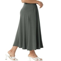 Colisha Dame Long suknja Linij Maxi suknje Swing Ležerne prilike za odmor High Squik Grey M
