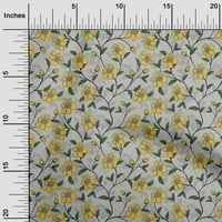 Onuone svilena tabby žuta tkanina cvjetna DIY odjeća za preciziranje tkanine za ispis tkanine sa širokim