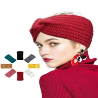 Luxtrada pletena široka traka za glavu za zimske žene uho topli za glavu za glavu debele trake za žene