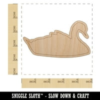 Swan Plivanje Outline Oblik drveta Nedovršeni Clout Craft DIY Projekti Debele
