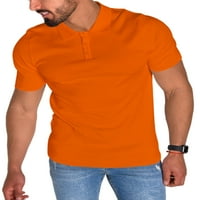 Luxplum Muns T majice kratki rukav majica Dugme Ljetne vrhove Prozračna majica Sport Pulover Orange