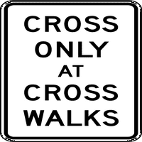 Prometni i skladišni znakovi - Cross samo na Cross Walls Aluminijumski znak Ulično odobreno Znak 0.