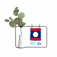 Laos Nacionalna zastava Azija prozirna stakla Viseća boca za ukrašavanje vaze