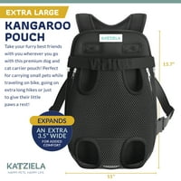 Katziela kengur-torbur za kućne ljubimce - prozračna mreža - pas, mačka i štenad prednji nosač