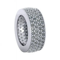 Prirodno 5ct okruglo Dijamant 4-redni godišnjica vjenčana vječna prstena za vječnost 18k zlato IJ si2