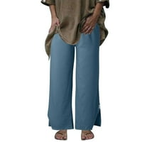 Ženske prevelike pamučne hlače velike hlače sa visokim strukom