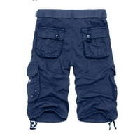 Chueoow ljetni muške kratke hlače čista boja na otvorenom Pocket plaža Radni pantalona za teretna kratke