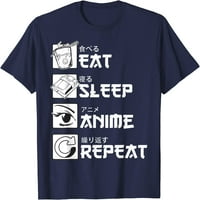 Drvo jede anime anime ponavljanja manga majice muškarci majica