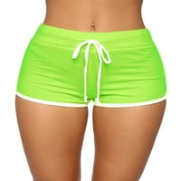 Dame Plaža Kratke vruće hlače Izvlačenje joga elastičnih struka Ljetne kratke hlače Stretch Mini pantalone