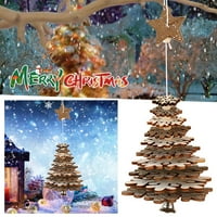 Veki Božićni ukrasi drveni višeslojni božićni pleteni privjesak kreativni božićni ukrasi biseri za