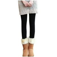 Ženske čarape Solid Fashion Winter Držite tople zgusnute elastične pantalone hlače