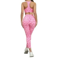 Rovga joga hlače za žene Activewear Leopard Print mršava sportska breskva dizalo visokog struka Fitness
