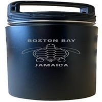 Boston Bay Jamajka Suvenir oz Gravirana crna izolirana dvostruko zidni boca za bocu vode od nehrđajućeg