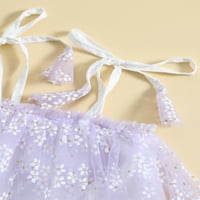 Jedna otvaranje dječje djevojke tutu haljina traka za špagete kaiševa cvjetna mreža mreža za patchwork