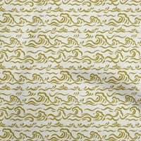 Onuone pamučna svilena vapna zelena tkanina azijska japanska val šivaće tkanina od dvorišta otisnuta