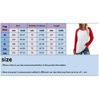 Prevelike majice za žene za patchwork ispisane orez dugih rukava casual bluza Tunic modni vrhovi vježba