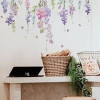 Lierteer šarene cvjetne biljke cvijeće leptir zidne naljepnice umjetno dekoracija kućnog ukrasa